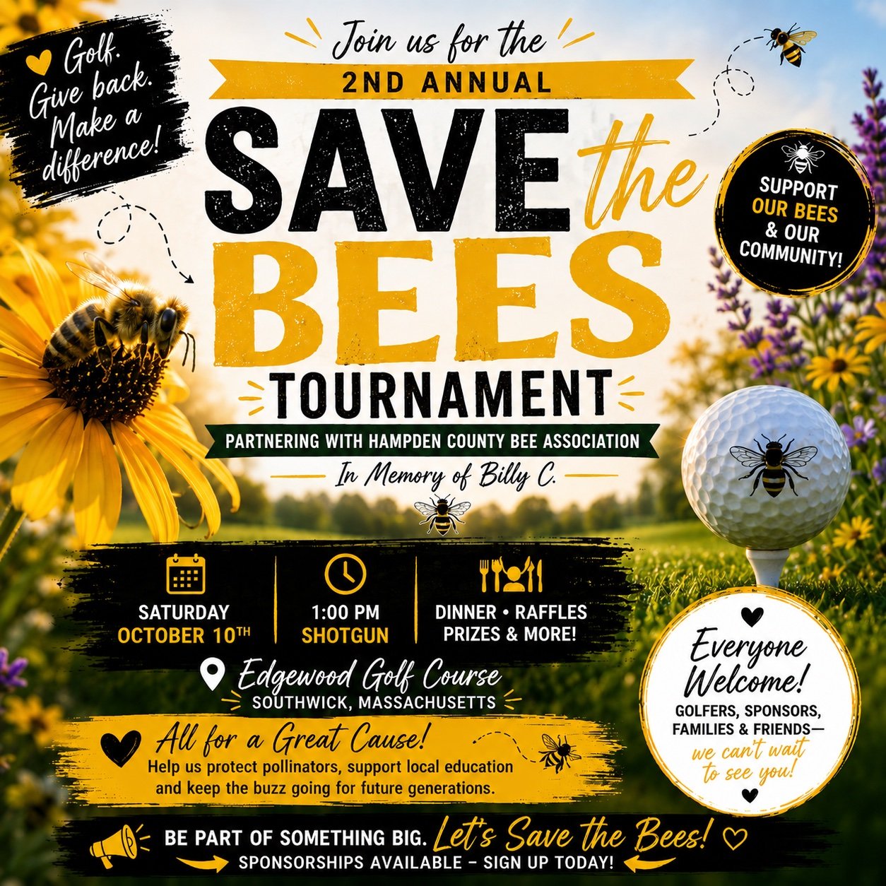 Save The Bees 2nd Annual Golf Tournament- In Memory of Billy C